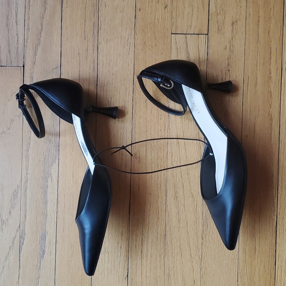 Nine West Black D'orsay Kitten Heels 9.5 - Picture 3 of 7